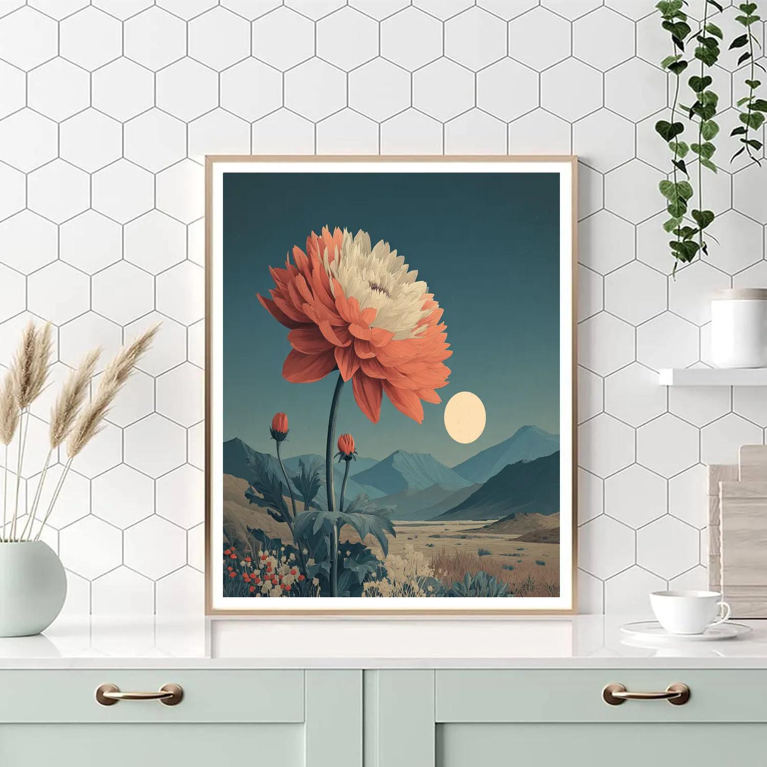 Georgia O Keeffe Inspired Desert Moon painting number kit