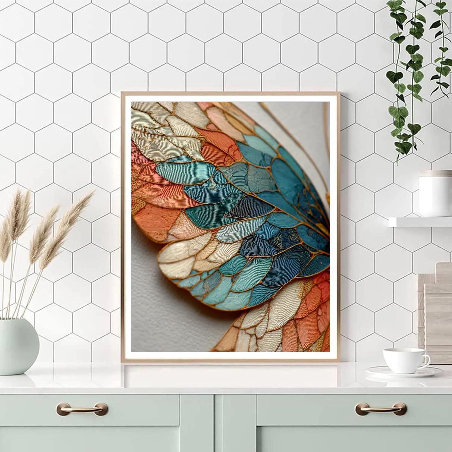 Leonardo Da Vinci Inspired Butterfly Wing Atlas paint by color