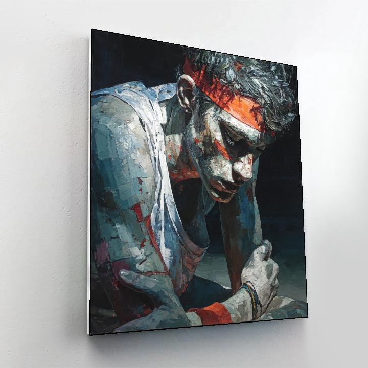 Francis Bacon Inspired Athletic Strain paint by number