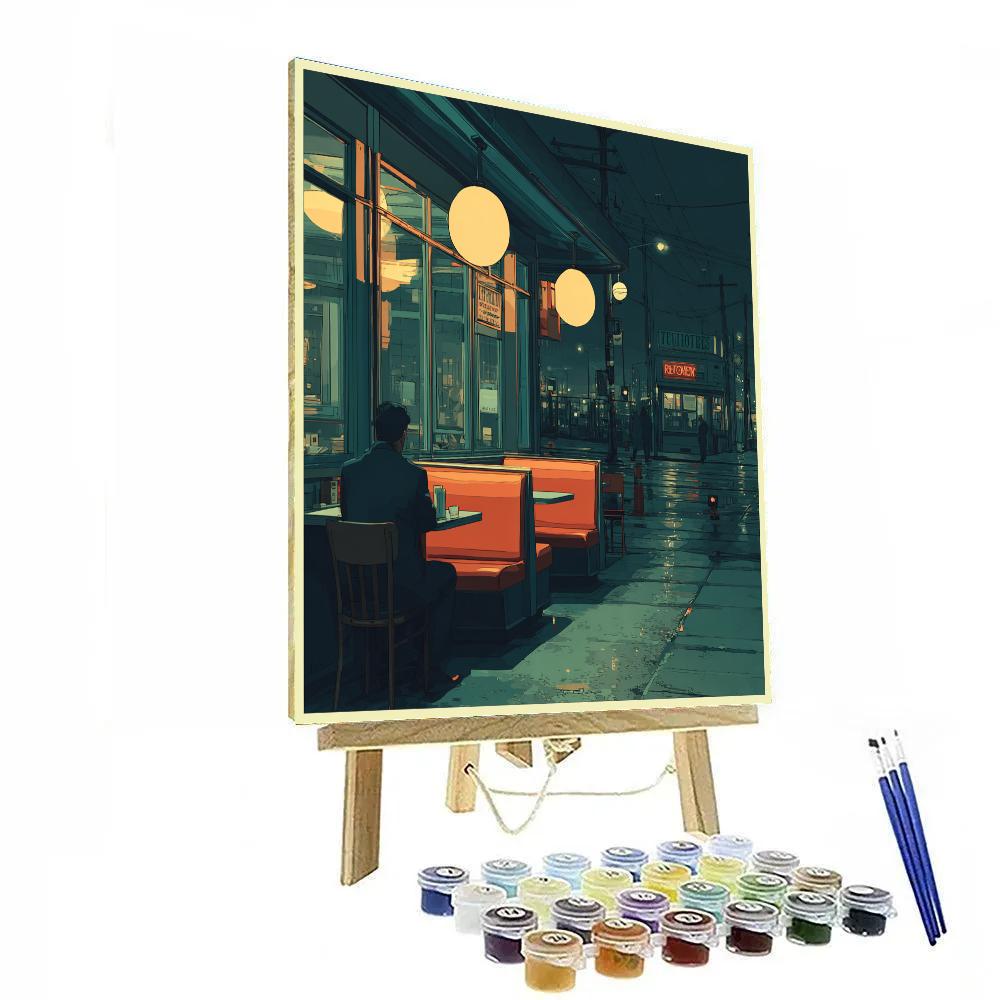 Edward Hopper Inspired Late Diner Paint by numbers kits