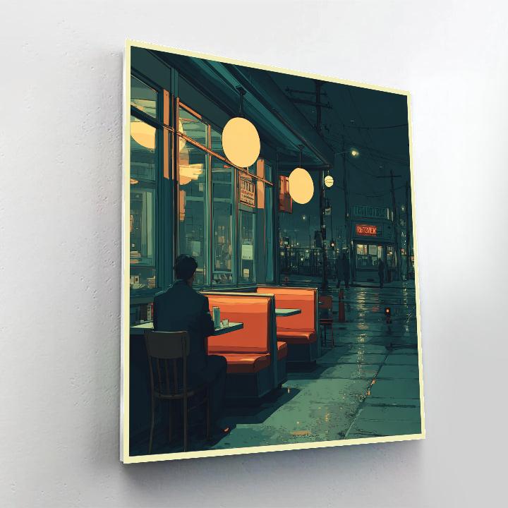 Edward Hopper Inspired Late Diner Paint by numbers kits
