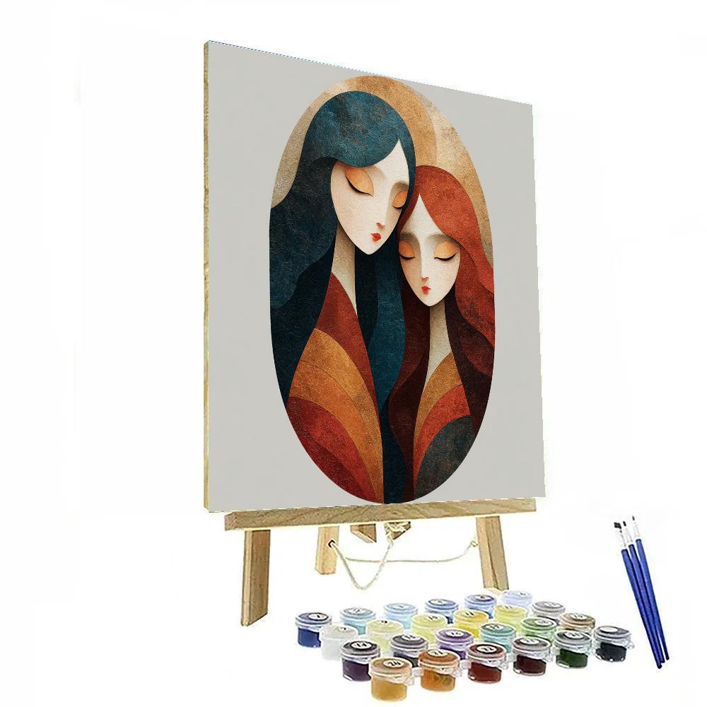 Amedeo Modigliani Inspired Couple Numbered painting kits
