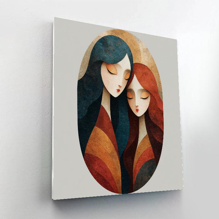 Amedeo Modigliani Inspired Couple Numbered painting kits