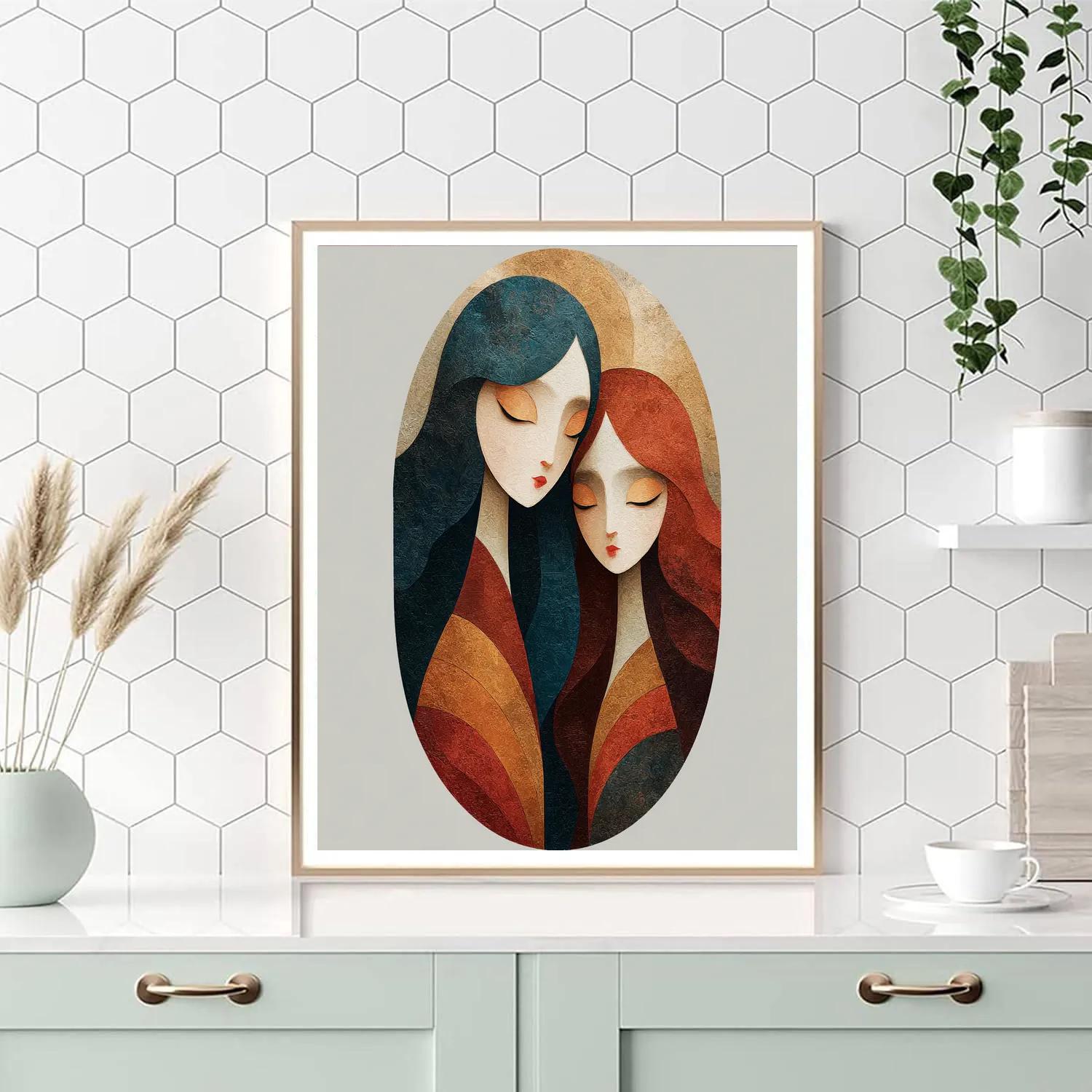 Amedeo Modigliani Inspired Couple Numbered painting kits