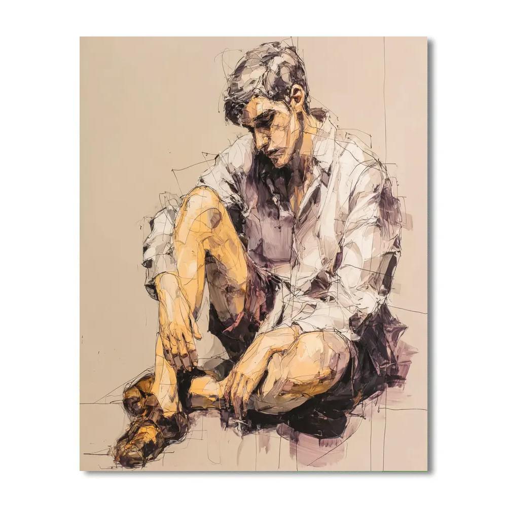 Egon Schiele Inspired Intimate Study Painting by numbers kit