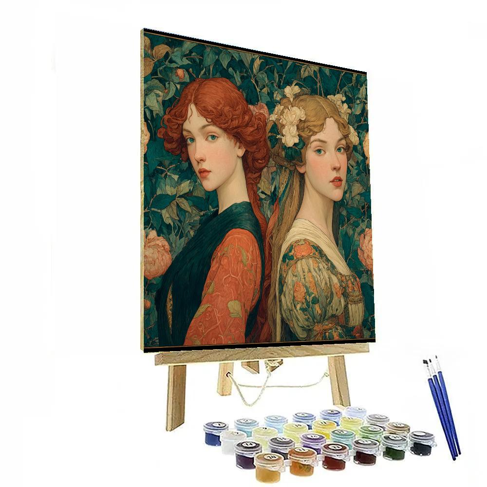 John Everett Millais Inspired Woodland Nymph paint by color