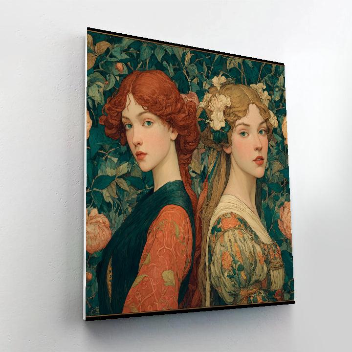 John Everett Millais Inspired Woodland Nymph paint by color