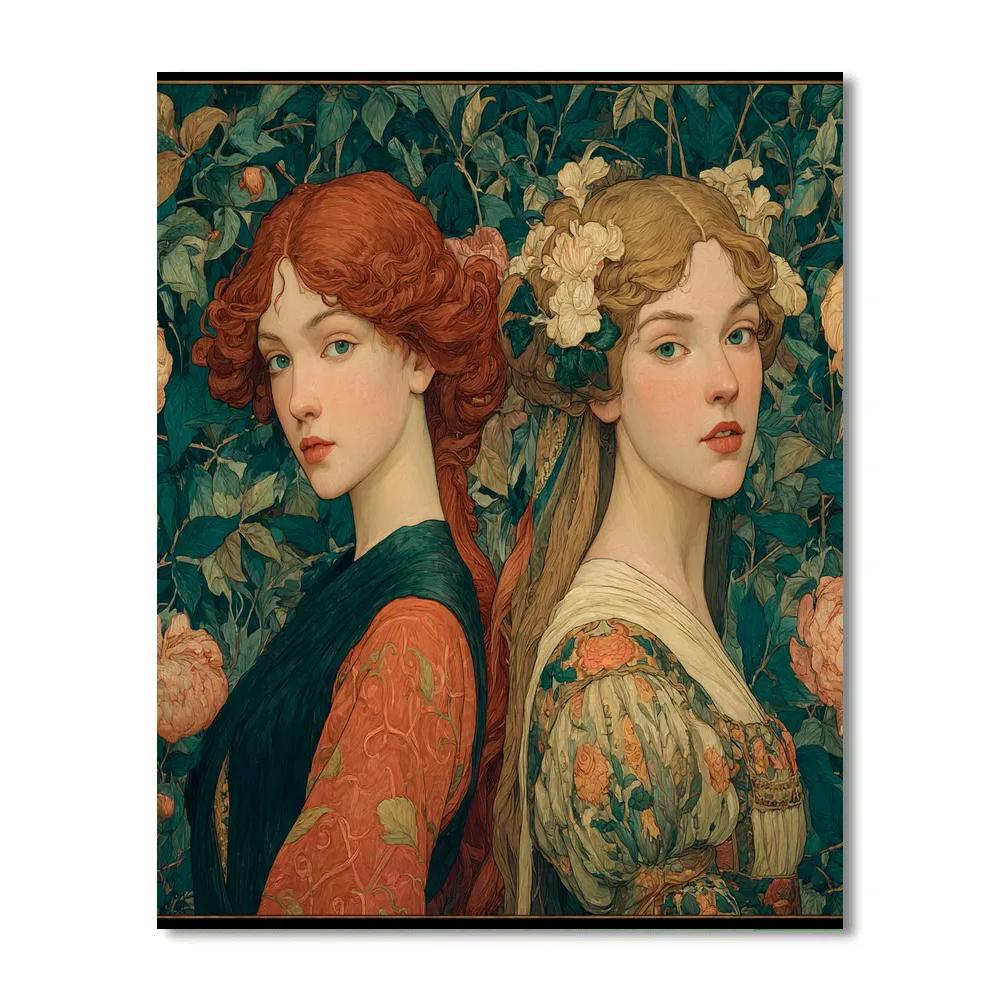 John Everett Millais Inspired Woodland Nymph paint by color