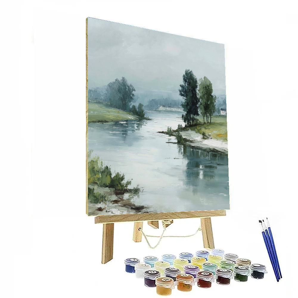 Alfred Sisley Inspired River Mist Paint by numbers art