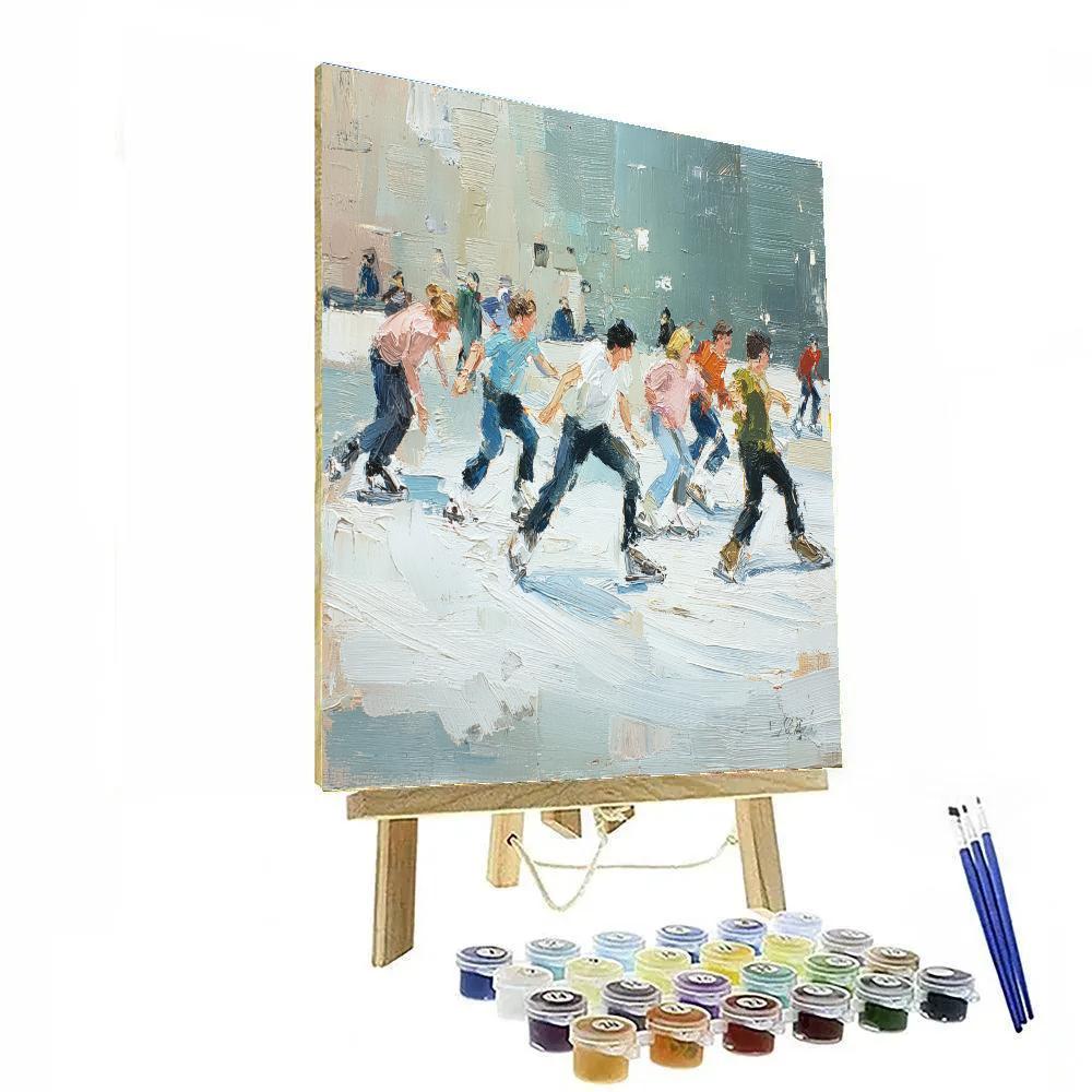 Edgar Degas Inspired Skating Class paint by number
