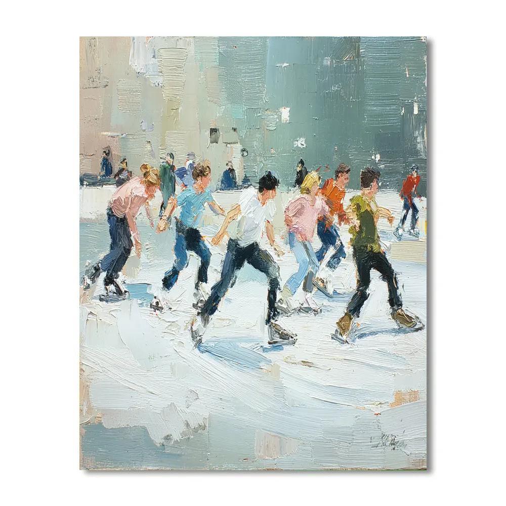 Edgar Degas Inspired Skating Class paint by number