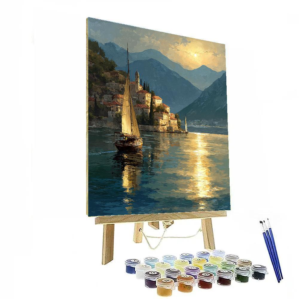 Claude Lorrain Inspired Golden Harbor paint by number