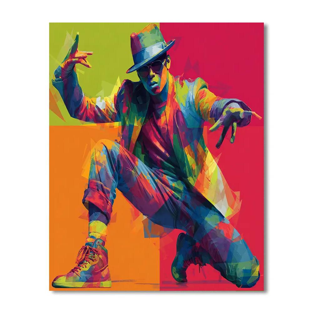Henri De Toulouse Lautrec Inspired Street Performer Numbered painting kits