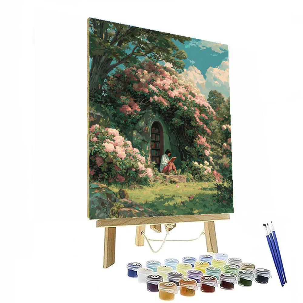 John Everett Millais Inspired Garden Reading DIY paint by numbers