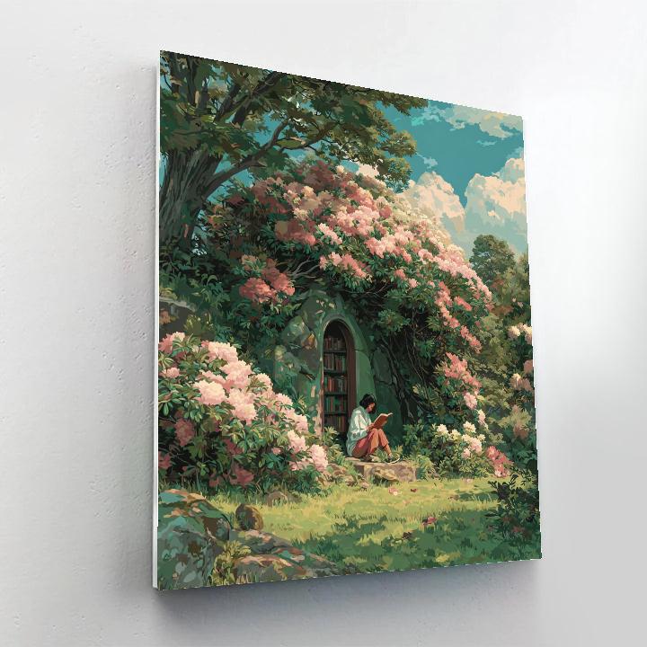 John Everett Millais Inspired Garden Reading DIY paint by numbers