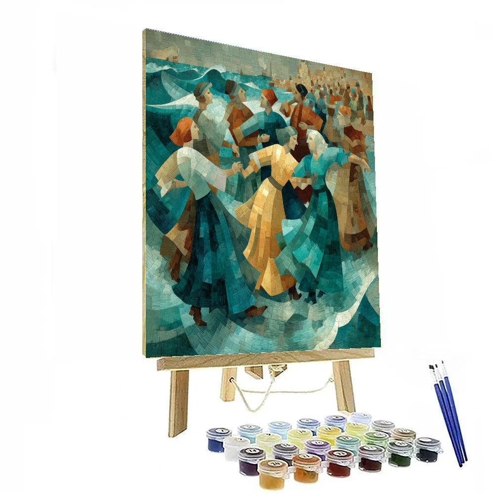Picasso Inspired Abstract Ocean Festival Paint by numbers kits