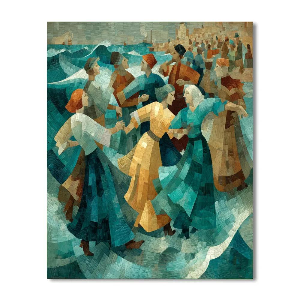 Picasso Inspired Abstract Ocean Festival Paint by numbers kits