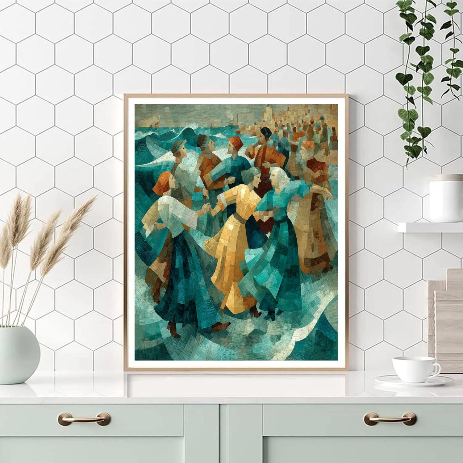 Picasso Inspired Abstract Ocean Festival Paint by numbers kits
