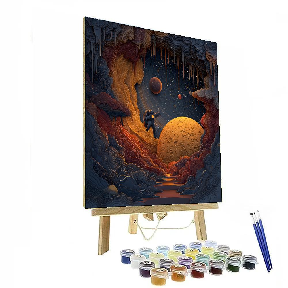 Salvador Dali Inspired Surreal Spacewalk DIY paint by numbers