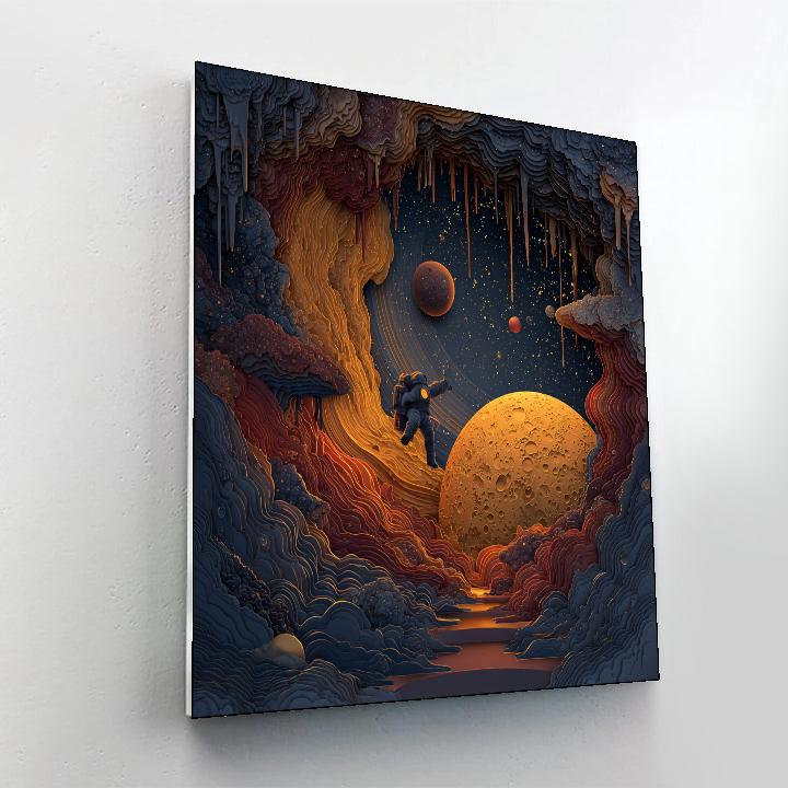 Salvador Dali Inspired Surreal Spacewalk DIY paint by numbers