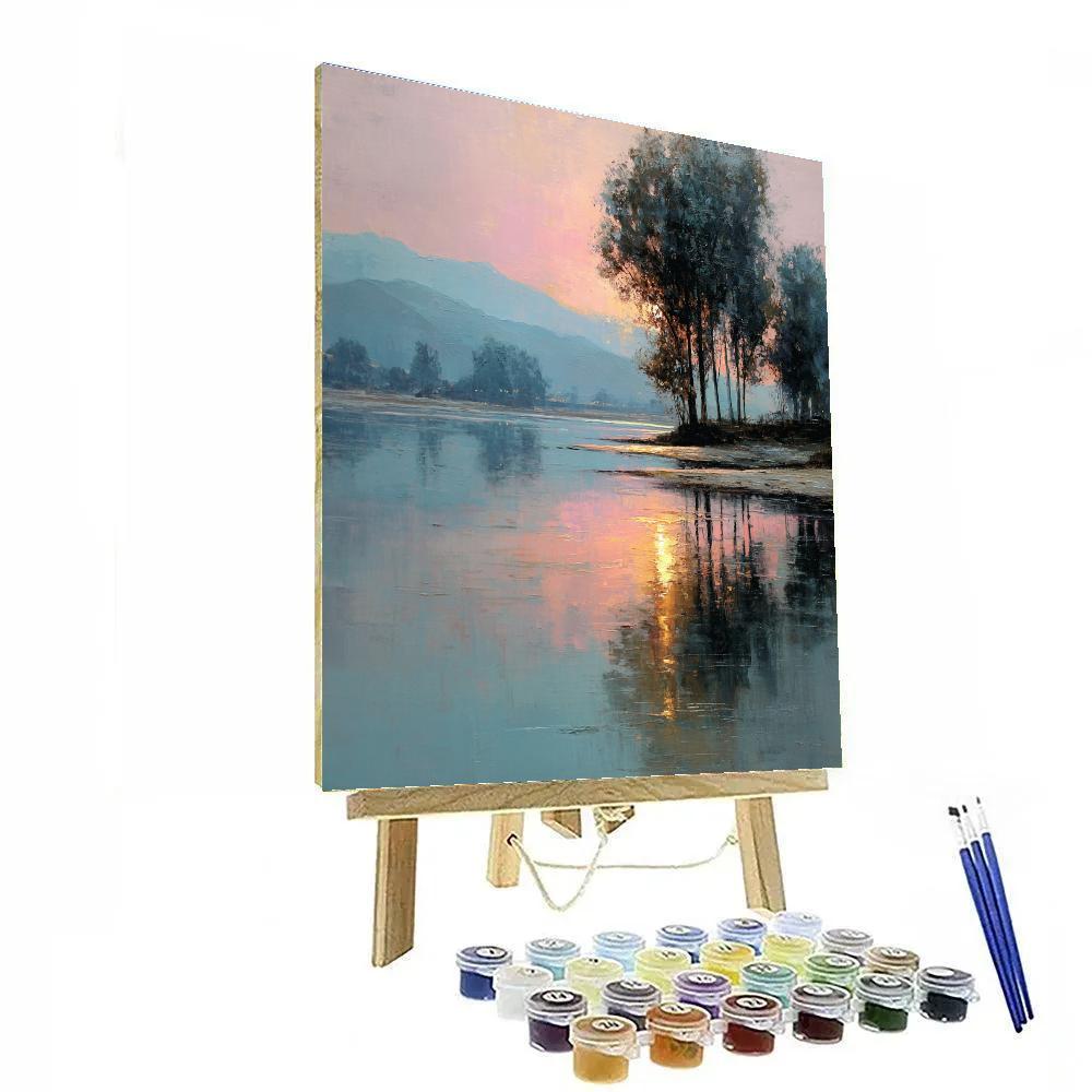 Claude Monet Inspired Misty River Sunrise Paint by numbers kits