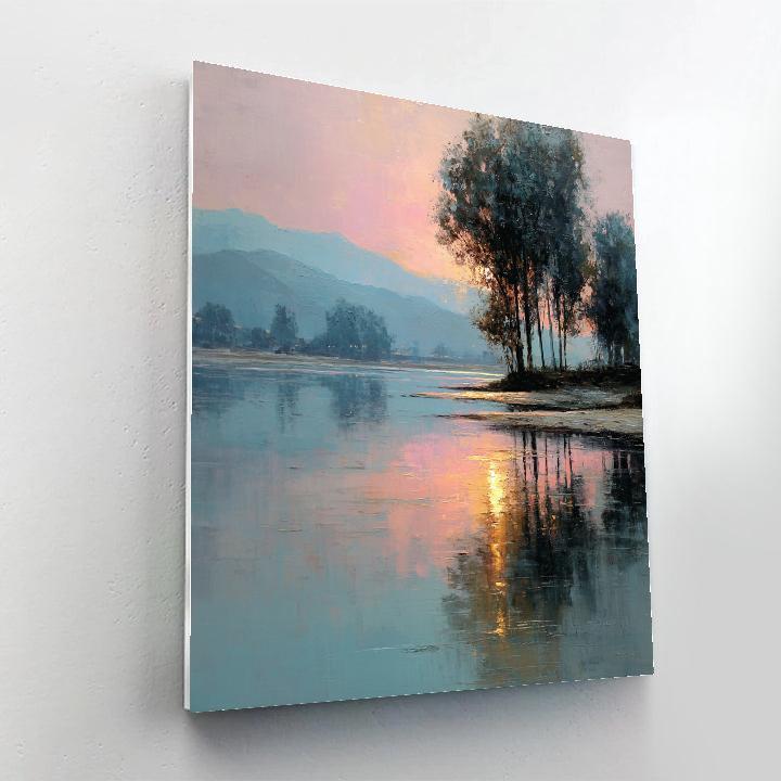 Claude Monet Inspired Misty River Sunrise Paint by numbers kits