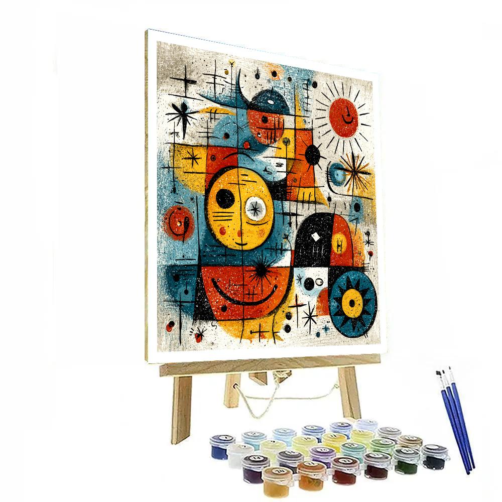 Joan Miró Inspired Cosmic Dance paint by color