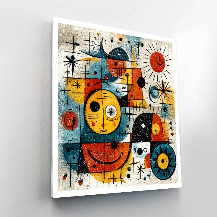 Joan Miró Inspired Cosmic Dance paint by color