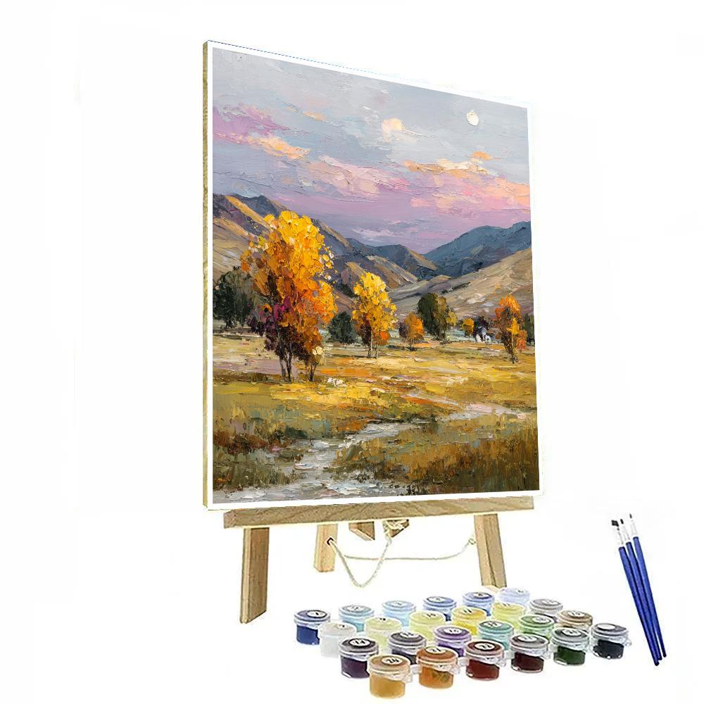 Claude Monet Inspired Autumn Countryside paint by number