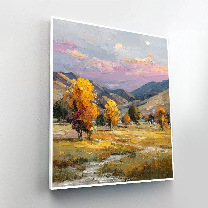 Claude Monet Inspired Autumn Countryside paint by number