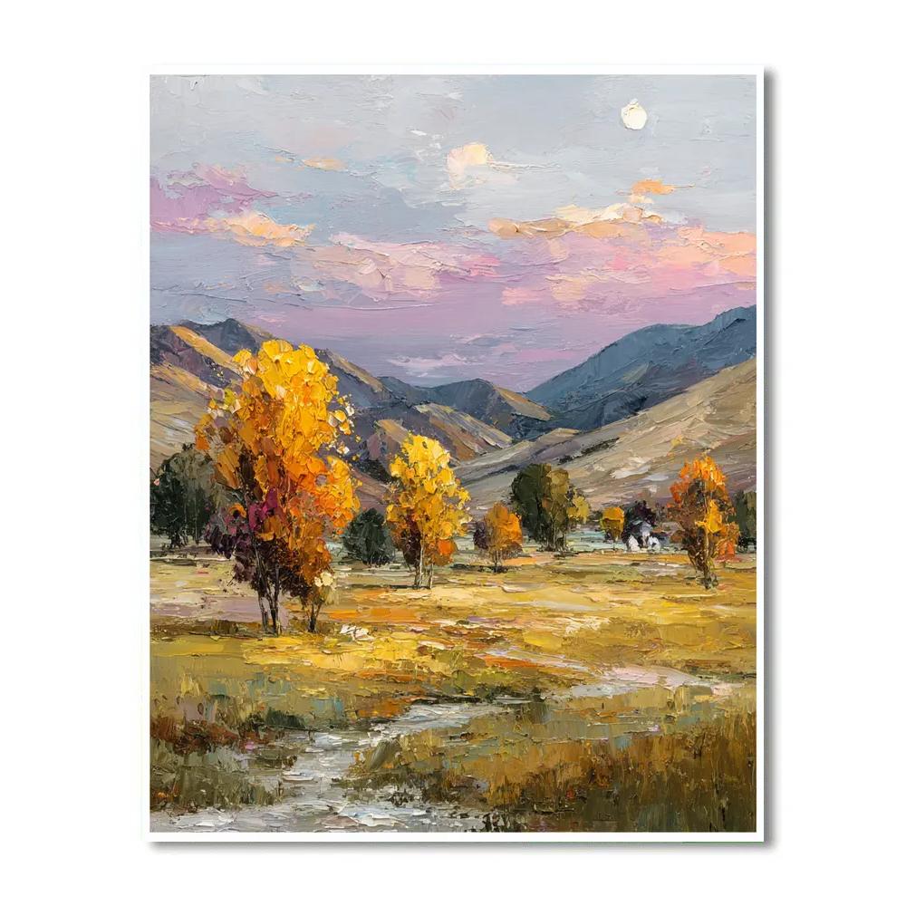 Claude Monet Inspired Autumn Countryside paint by number