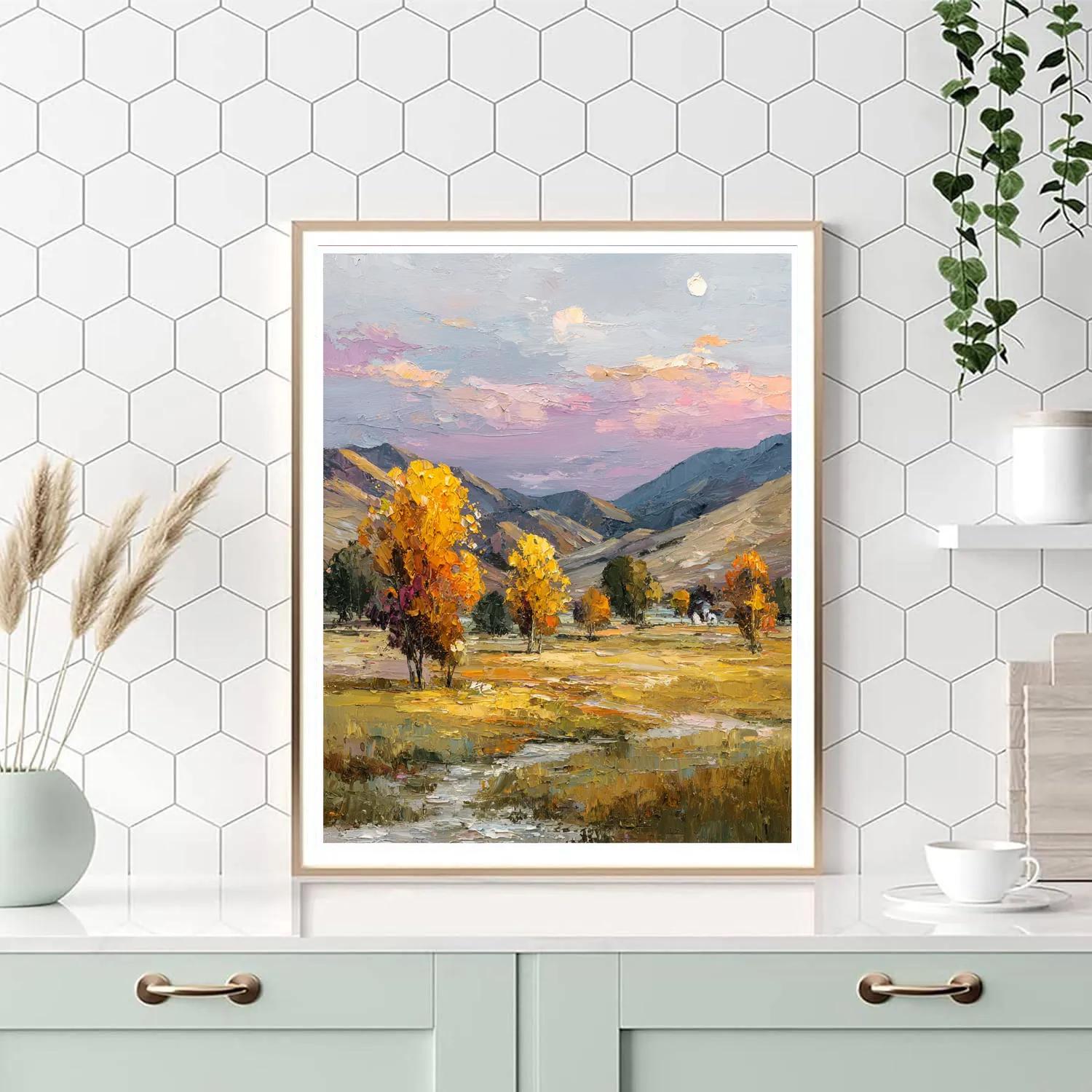 Claude Monet Inspired Autumn Countryside paint by number