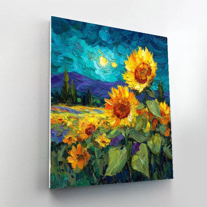 Vincent Van Gogh Inspired Blooming Sunflower Garden painting number kit