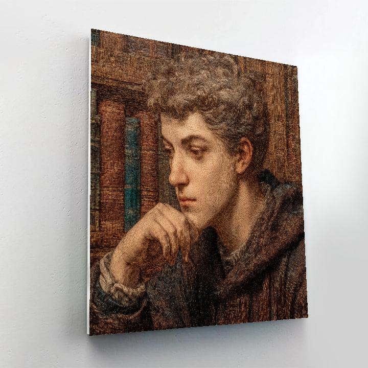 Leonardo Da Vinci Inspired Renaissance Portrait In Library painting number kit