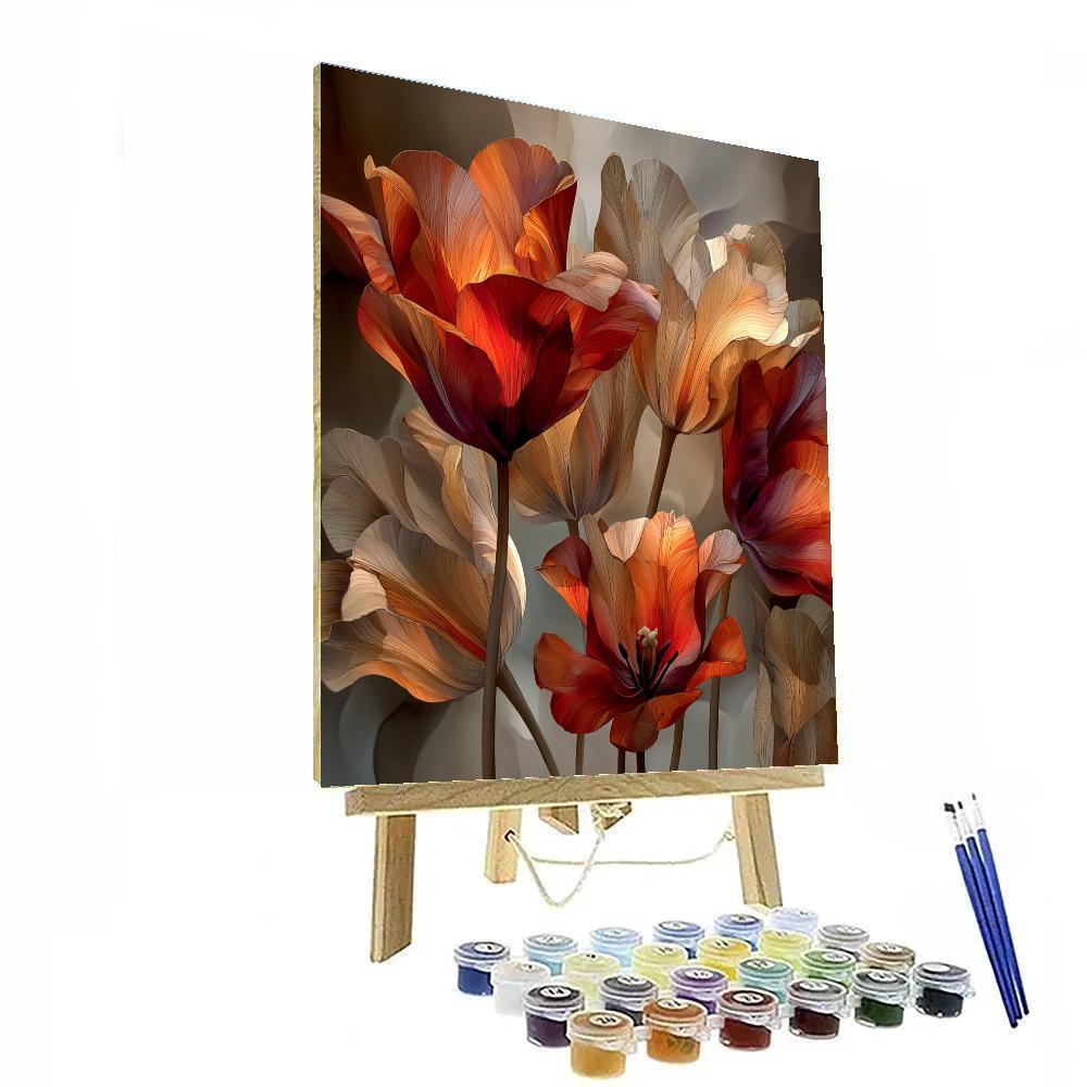 Georgia O’Keeffe Inspired Desert Tulips painting number kit