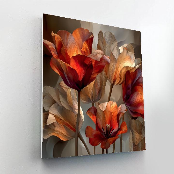 Georgia O’Keeffe Inspired Desert Tulips painting number kit