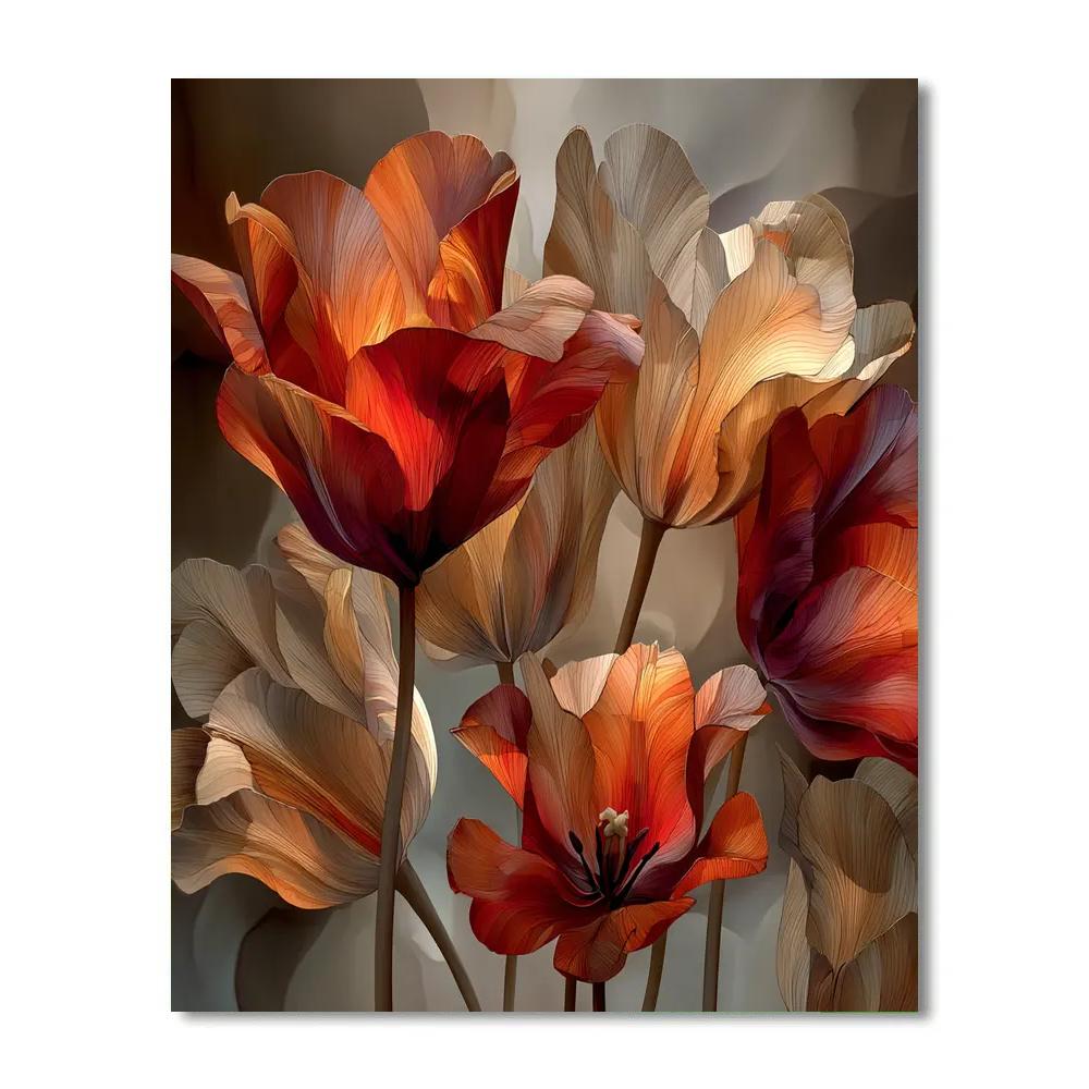 Georgia O’Keeffe Inspired Desert Tulips painting number kit