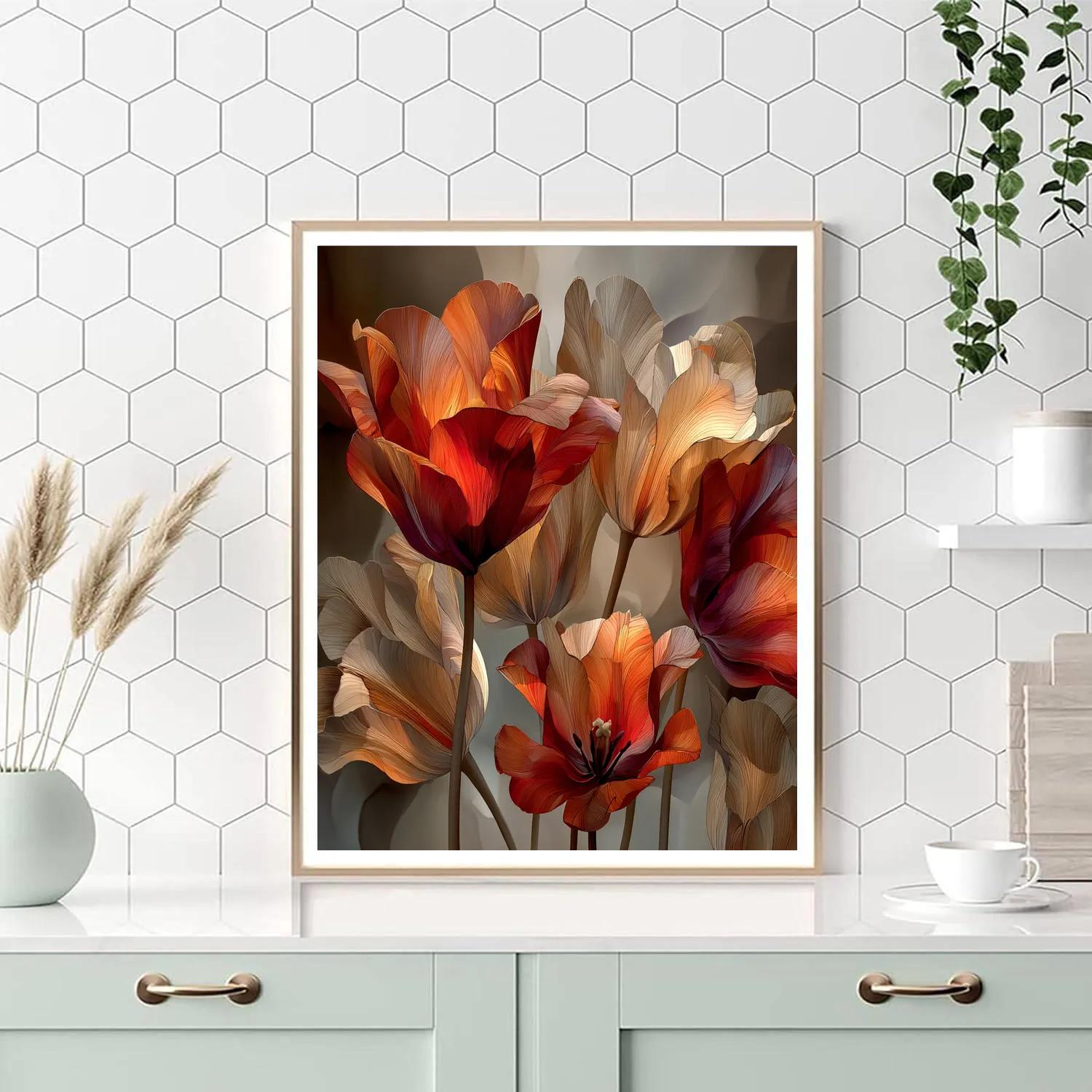 Georgia O’Keeffe Inspired Desert Tulips painting number kit