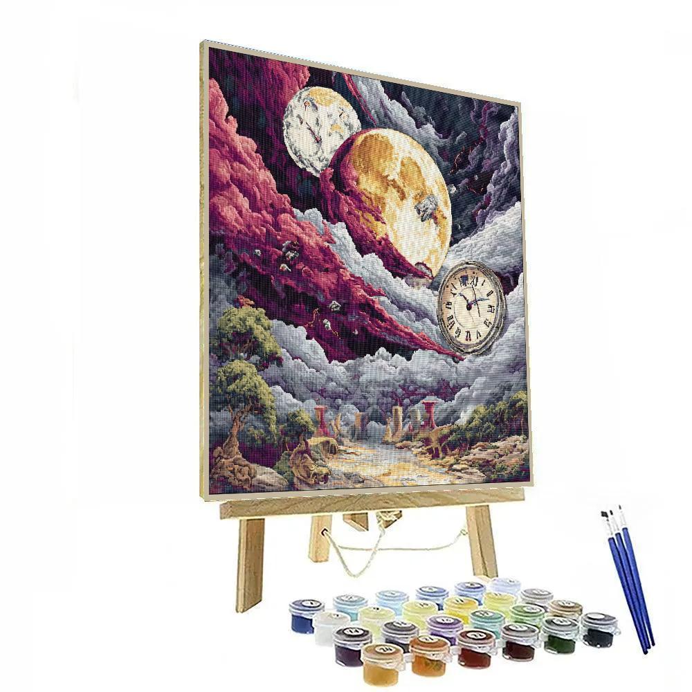 Salvador Dali Inspired Lunar Eclipse Fantasy Numbered painting kits