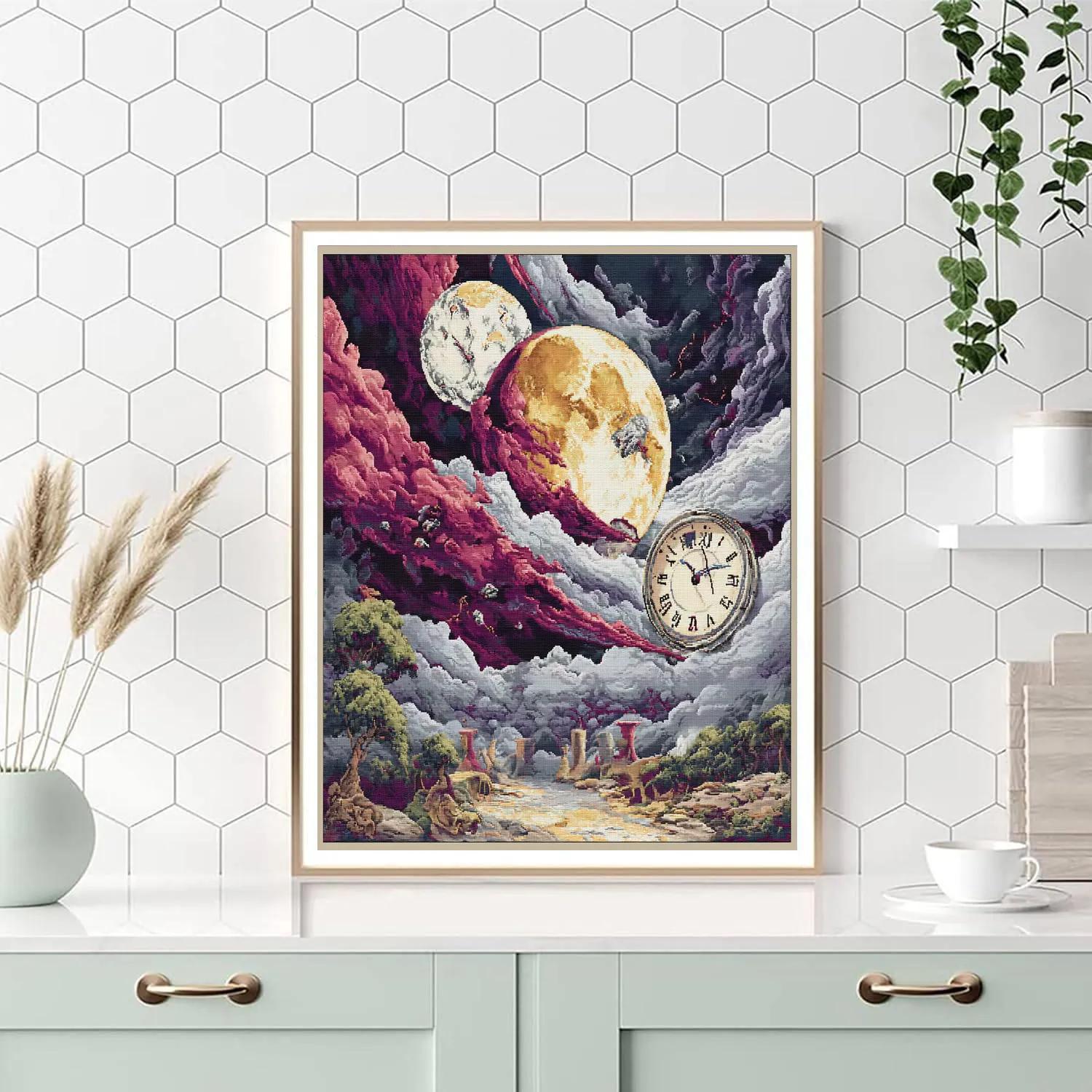 Salvador Dali Inspired Lunar Eclipse Fantasy Numbered painting kits