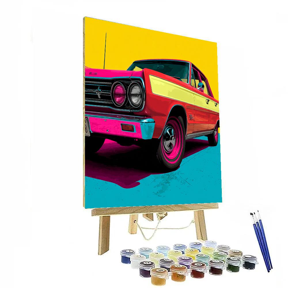 Andy Warhol Inspired Vintage Car Pop Art Paint by numbers art