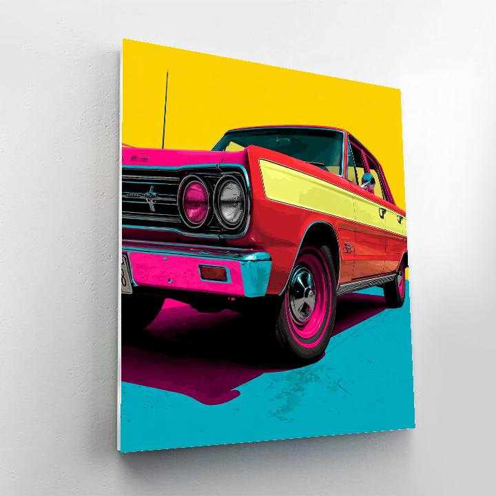 Andy Warhol Inspired Vintage Car Pop Art Paint by numbers art