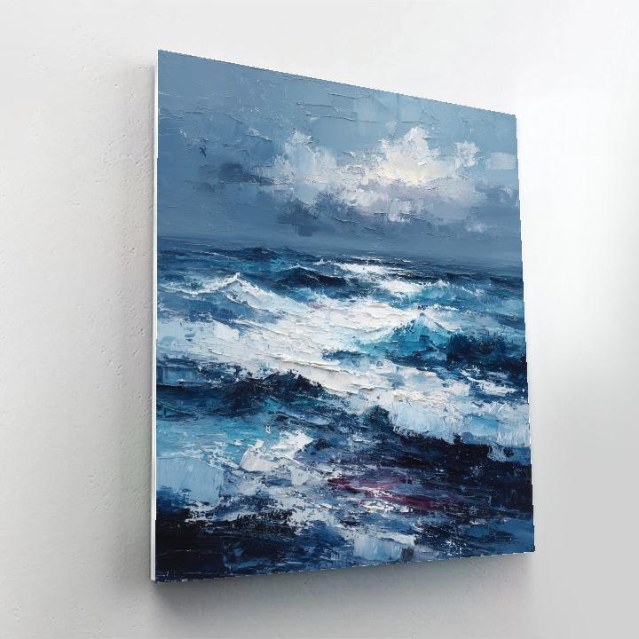 Jackson Pollock Inspired Ocean Storm Abstraction Numbered painting kits