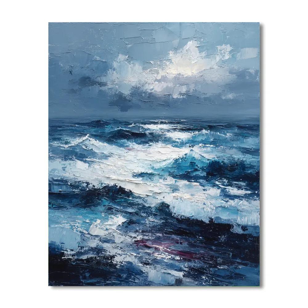 Jackson Pollock Inspired Ocean Storm Abstraction Numbered painting kits