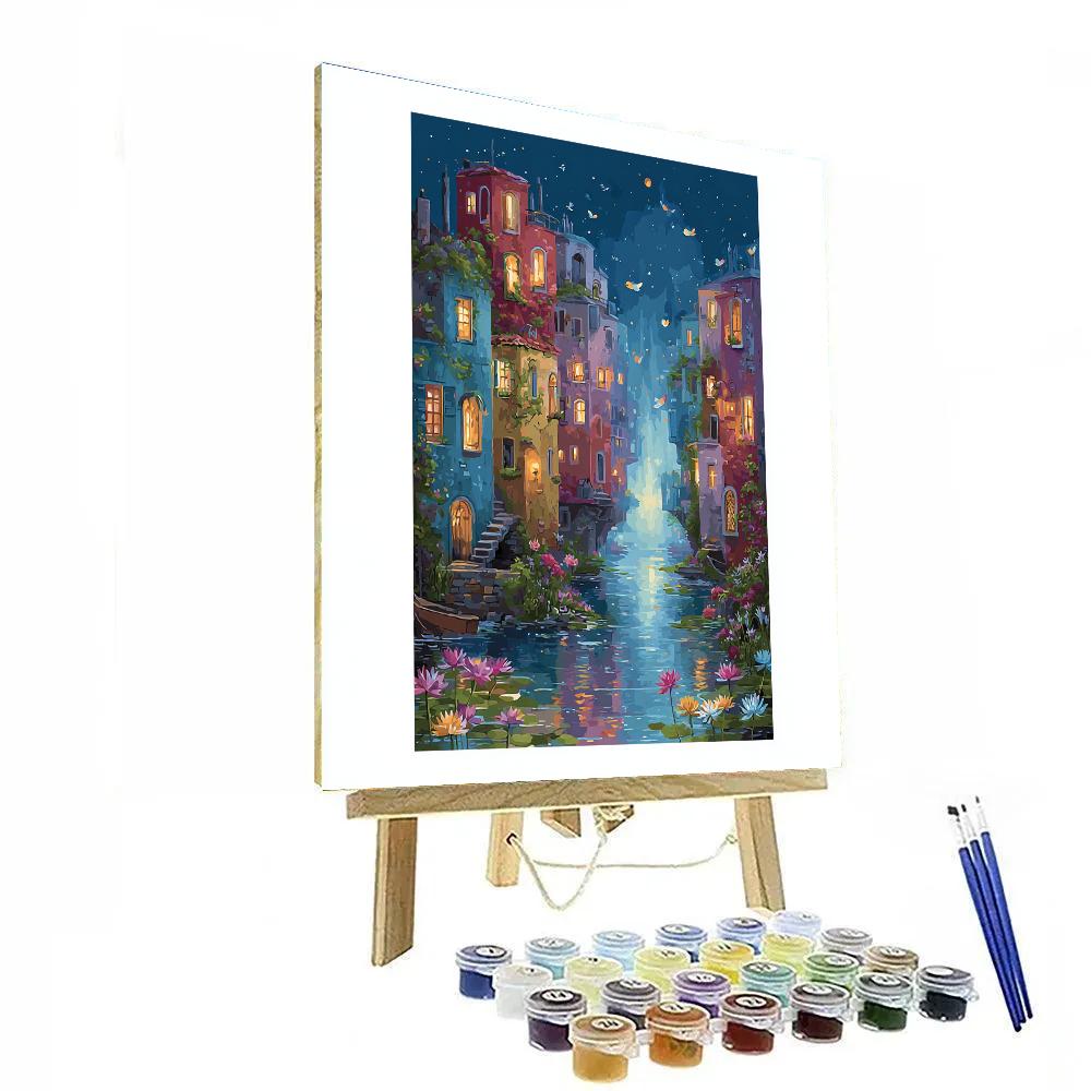 Marc Chagall Inspired Dreamlike Floating City Paint by numbers kits