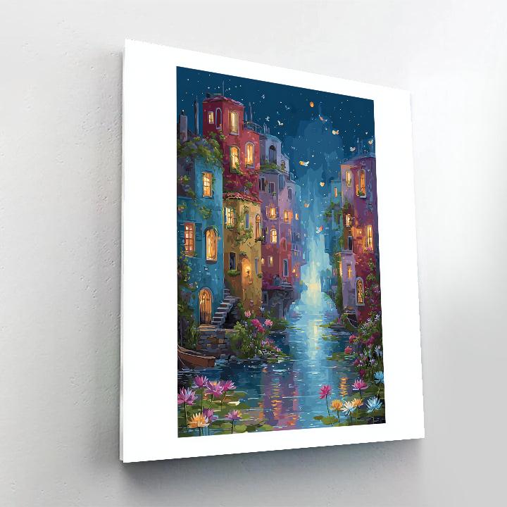 Marc Chagall Inspired Dreamlike Floating City Paint by numbers kits