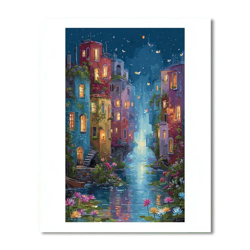 Marc Chagall Inspired Dreamlike Floating City Paint by numbers kits