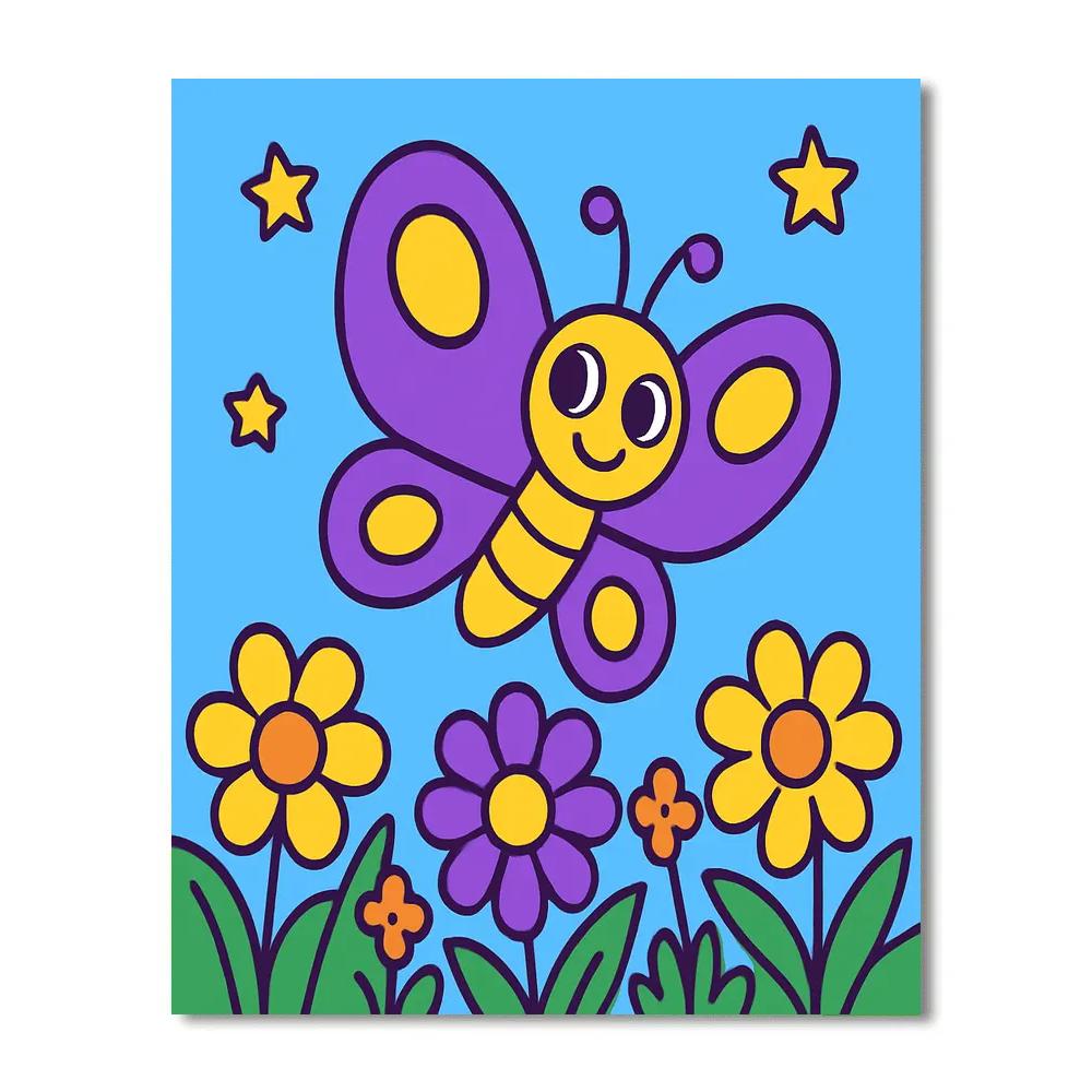 Starlight Butterfly Meadow Paint by numbers art