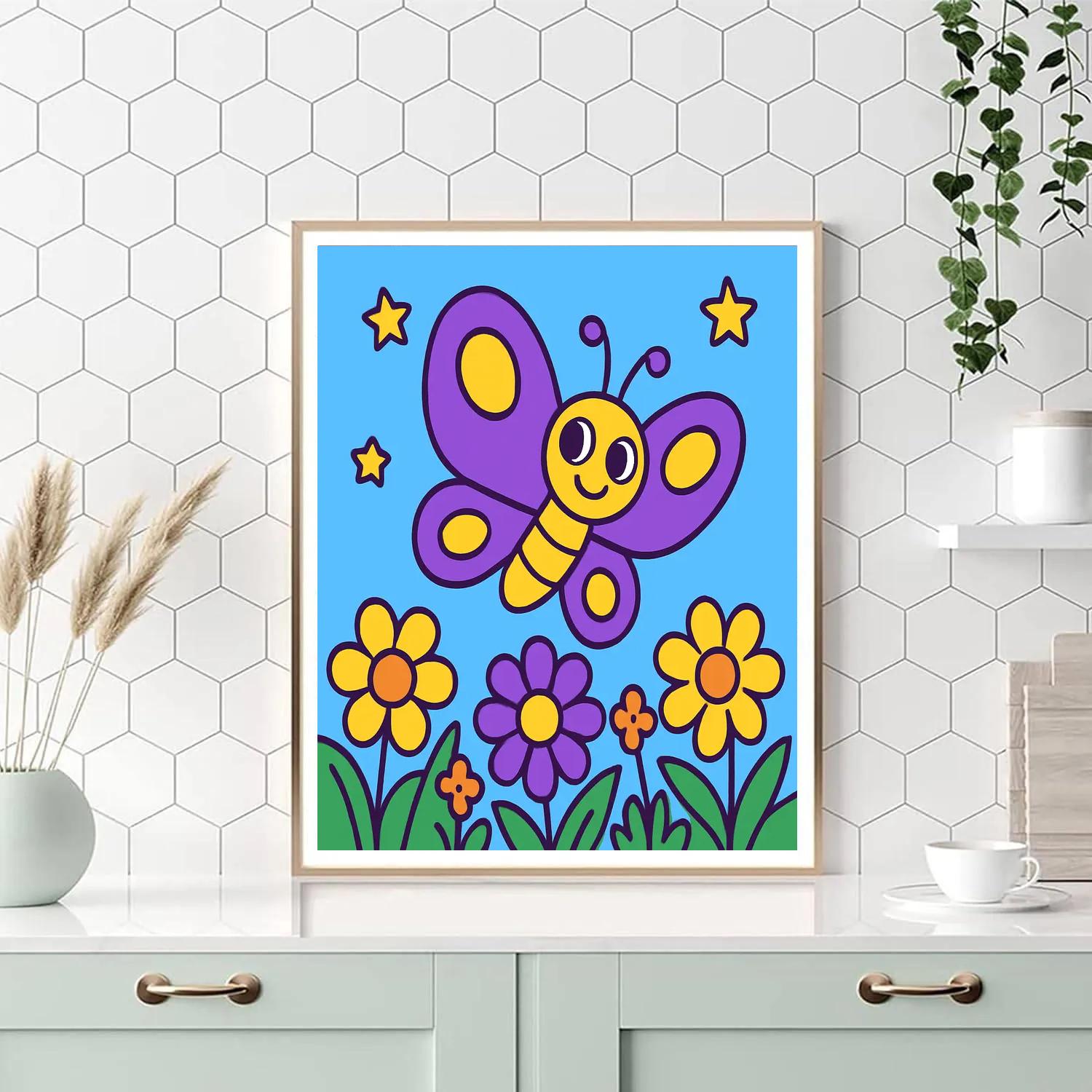Starlight Butterfly Meadow Paint by numbers art