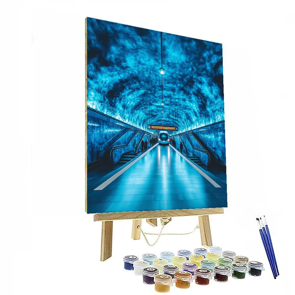 Underground Artwork Stockholm Metro Sweden Number painting